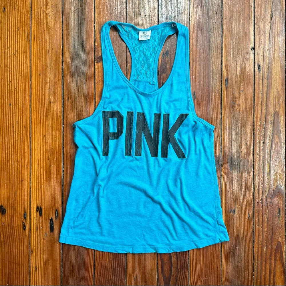 2012 Victoria’s Secret Pink lace racerback scoop neck tank top XS